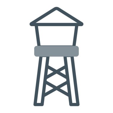 kule binası izole simge tasarımı