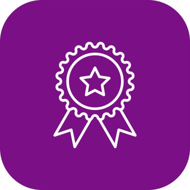 Madalya ikon vektör illüstrasyonu