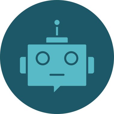 robot düz simge vektörü, düz tasarım sembolü