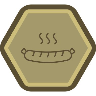 Bir çizgi film yemek ikonunun çizimi