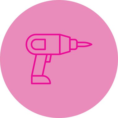 Bir matkap simgesinin vektör illüstrasyonu