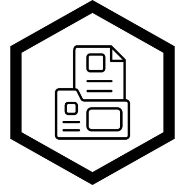 Veri Dosyası simgesi, vektör illüstrasyonu