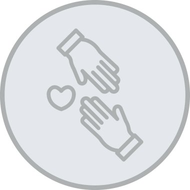 Kalp ikonu vektör illüstrasyonu