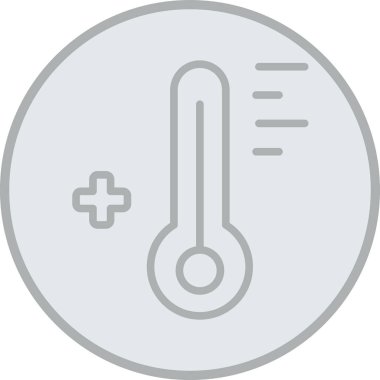 Sıcaklık sıcaklığı simgesi ana hat biçiminde