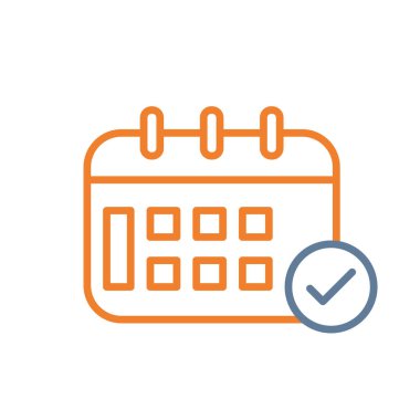 Takvim simgesi, ince çizgi izole, doğrusal vektör, ağ işareti, çizgi