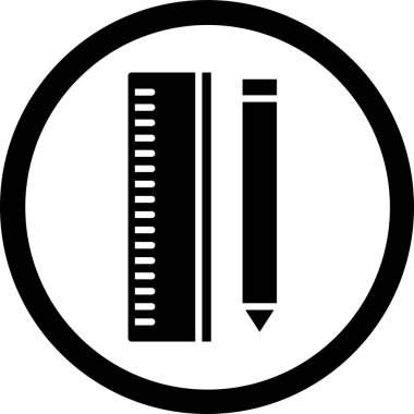 cetvel simgesi, vektör illüstrasyonu