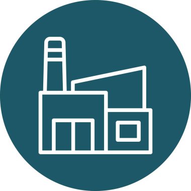 Moda tarzında izole edilmiş fabrika simgesi