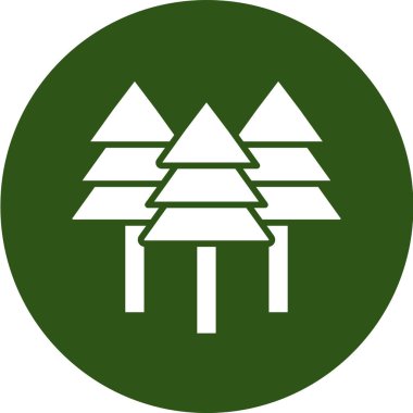 Orman ağaçları orman ikonu ana hatlarıyla