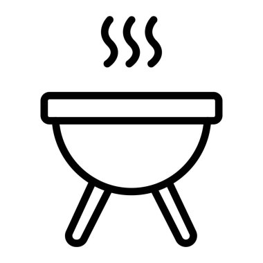 Sıcak çorbalı kase, taslak biçimli simge