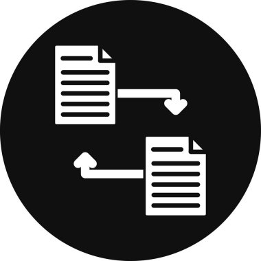 veri vektörü glyph düz simgesi