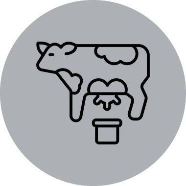 inek simgesi vektör illüstrasyonu