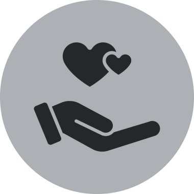 Kalp ikonu vektör illüstrasyonu