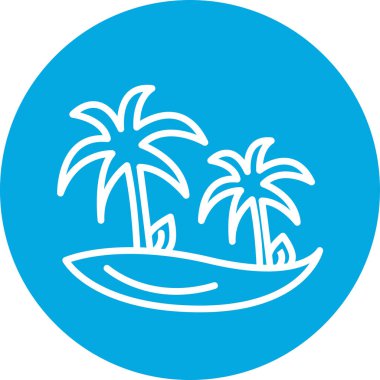 Hindistan cevizi simgesi vektör çizimi