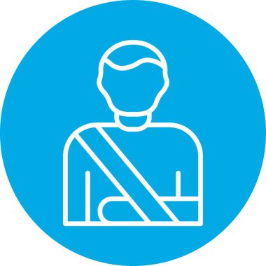 Emniyet kemeri simgesi, anahat stili