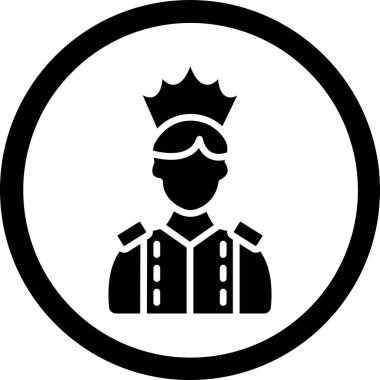 Polis. Web simgesi basit illüstrasyon