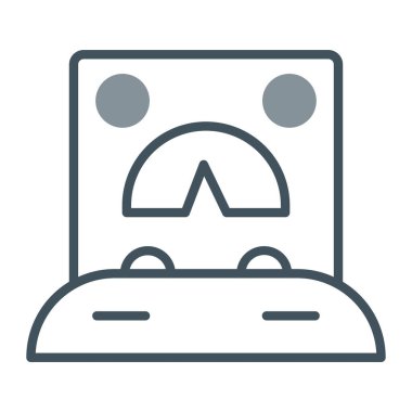 gaz maskesi simgesi, satır biçimi