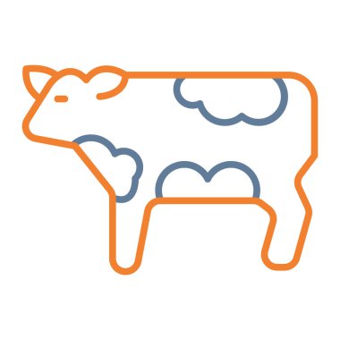 inek simgesi vektör illüstrasyonu