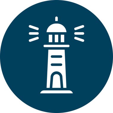 Deniz feneri. Web simgesi basit tasarım