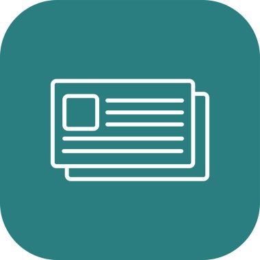 Benzersiz Gazete Vektör Satırı Simgesi