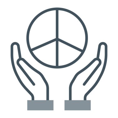 Barış sembolü, satır simgesi tasarımı