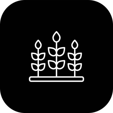 Çiçek simgesinin illüstrasyon vektörü grafiği.