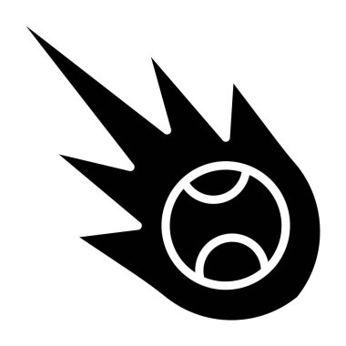 Meteor ağ simgesi, vektör illüstrasyonu