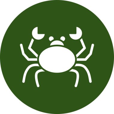 Web ve mobil uygulaması tasarımı, yengeç logo kavramı için beyaz arka plan üzerinde izole simge vektör yengeç