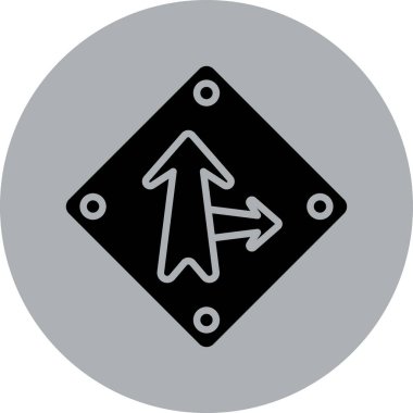 Moda tarzı izole edilmiş arkaplanda yol işareti simgesi