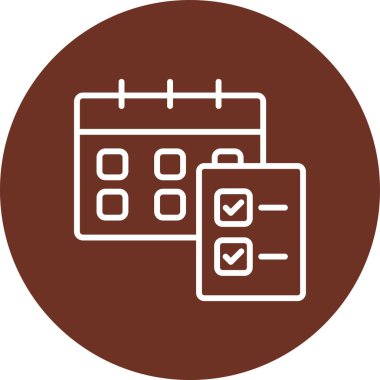 Kontrol listesi simgesi vektör illüstrasyonu