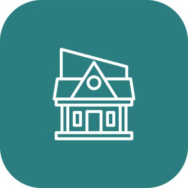 ev simgesi soyut arkaplanda izole edildi