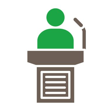 sunum glyph düz vektör simgesi