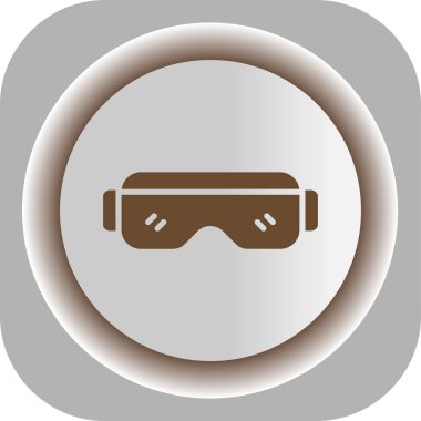 gözlük simgesi, basit vektör illüstrasyonu