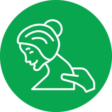 Beyaz arkaplanı olan bir kadının vektör çizimi