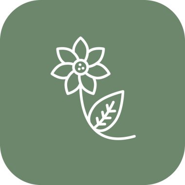 Çiçek ikonu. vektör illüstrasyonu