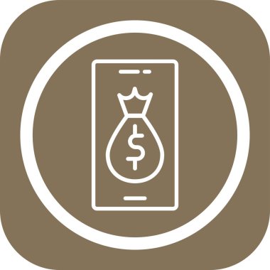 Dolar mobil vektör illüstrasyonu