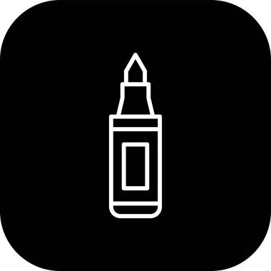 Bir kalem simgesinin vektör illüstrasyonu