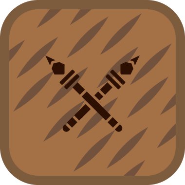 Çizgi film ahşap simgesinin vektör çizimi