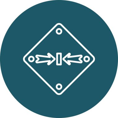 Yol işaretinin vektör illüstrasyonu