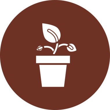 Bitki simgesinin vektör illüstrasyonu