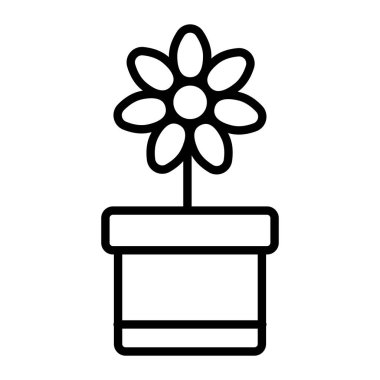 çiçek simgesi vektör illüstrasyonu