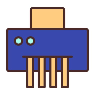 Çip simgesi vektör illüstrasyonu