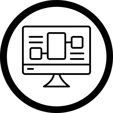 tarayıcı simgesi, vektör illüstrasyonu