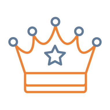 taç düz çizgi tasarım simgesi