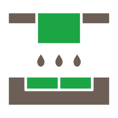 Duş düz vektör simgesi