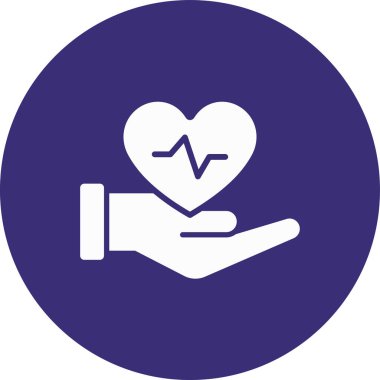 kalp vektör simgesi modern basit tasarım çizimi