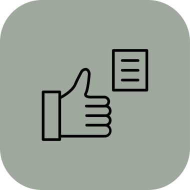 başparmak yukarı simgesi, vektör illüstrasyonu