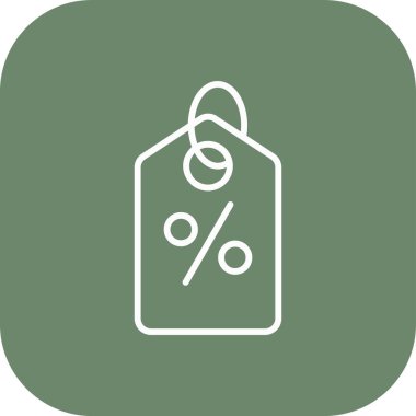 İndirim etiketi simgesi, vektör illüstrasyonu