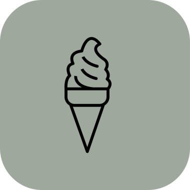 Dondurma vektör simgesi beyaz arkaplanda izole