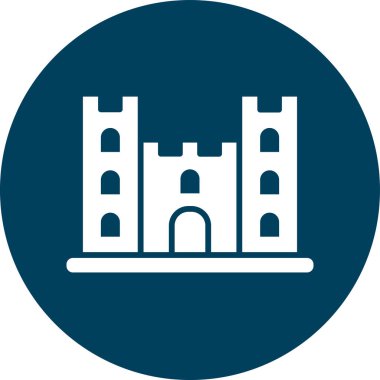 Kum Kalesi web simgesi, vektör illüstrasyonu