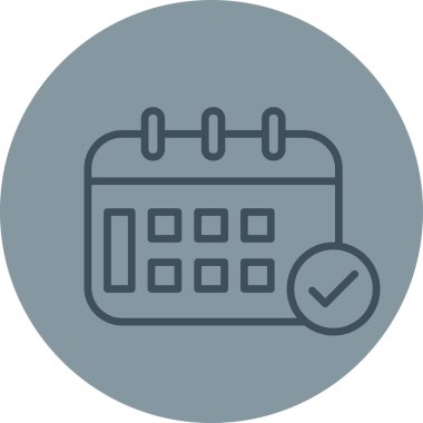 Takvim simgesinin vektör illüstrasyonu